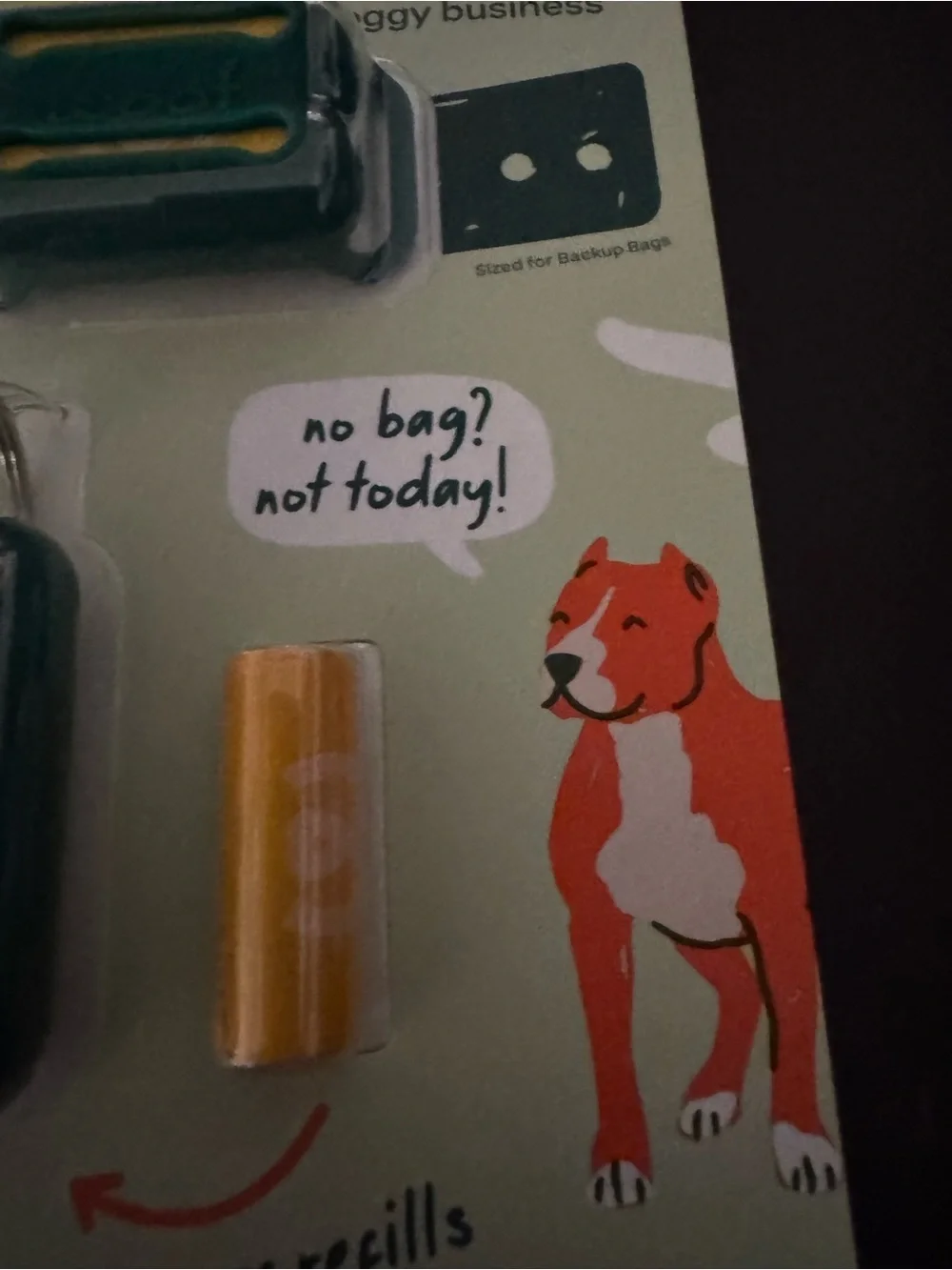 Woof PooMergency Dog waste bags & carriers collar clip & keychain bag holder NEW